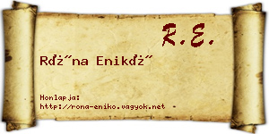 Róna Enikő névjegykártya